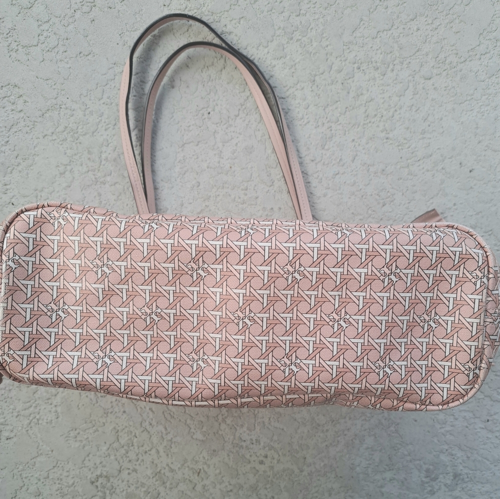 Tory Burch Pink Patterned Leather Tote - Picture 7 of 11